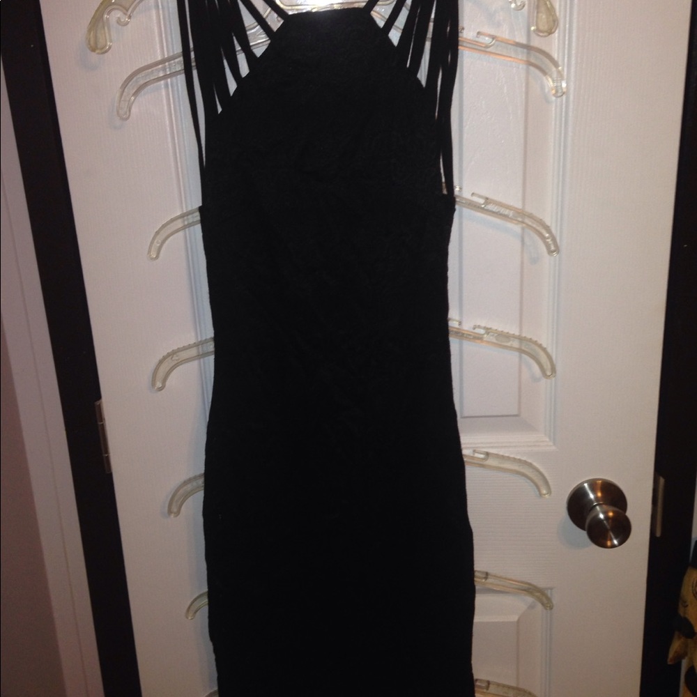 tight black dress